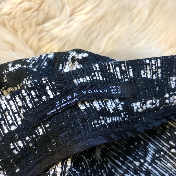 Zara Fall Black White prints midi skirt s - Picture 3 of 4